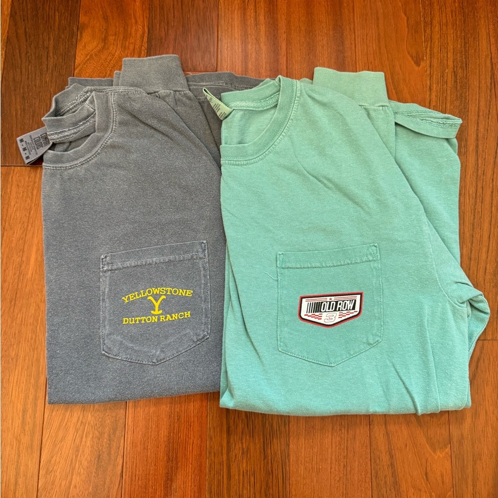 Lot of 2 Old Row Long sleeve T shirts medium